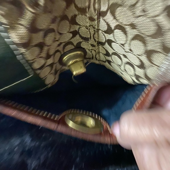 y2k Coach Bleeker 11356 Holiday Patchwork Hobo Bag with bonus free coach mirror - Picture 3 of 14